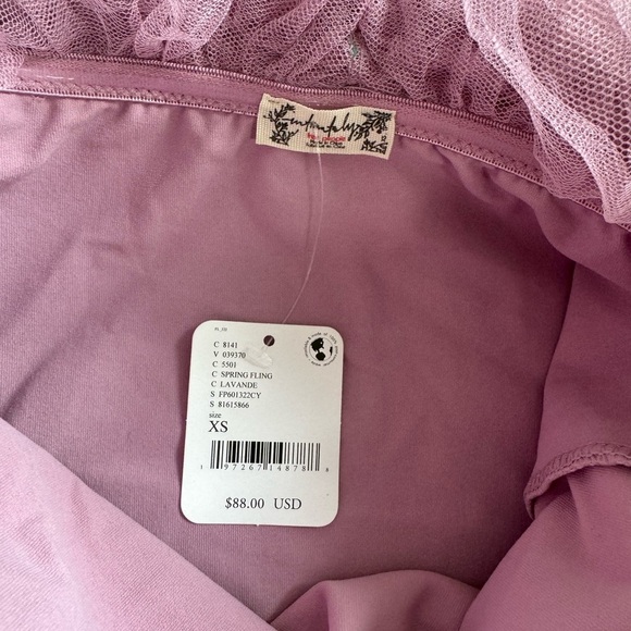 NWT FREE PEOPLE Big Love Dusty Rose Ballerina Bodysuit Spring Fling size XS Pink - Picture 5 of 7